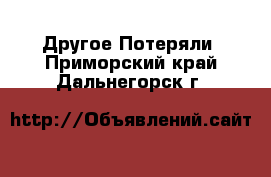 Другое Потеряли. Приморский край,Дальнегорск г.